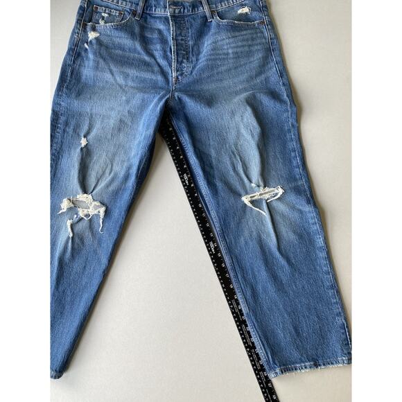 Gap Jeans Womens Size 18 Distressed Denim Cheeky Straight Casual Pants Normcore - Picture 9 of 14